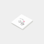 Wifey red heart est. Year future wife valentine's  ポストイット (アングル)