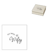 Wifey red heart est. Year future wife valentine's  ラバースタンプ (押印)