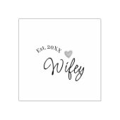 Wifey red heart est. Year future wife valentine's  ラバースタンプ (インプリント)