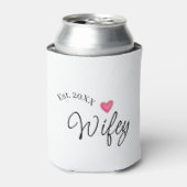 Wifey red heart est. Year future wife valentine's  缶クーラー (缶正面)