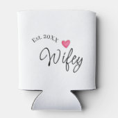Wifey red heart est. Year future wife valentine's  缶クーラー (裏面)