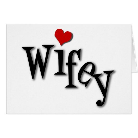 Wifey With ファンキー赤いハート (正面横)