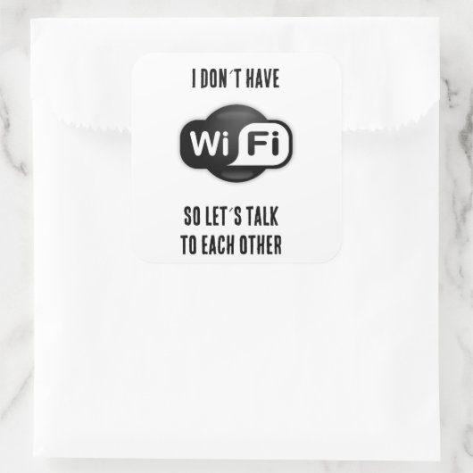 Wifiおもしろいを使用しない スクエアシール (バッグ)