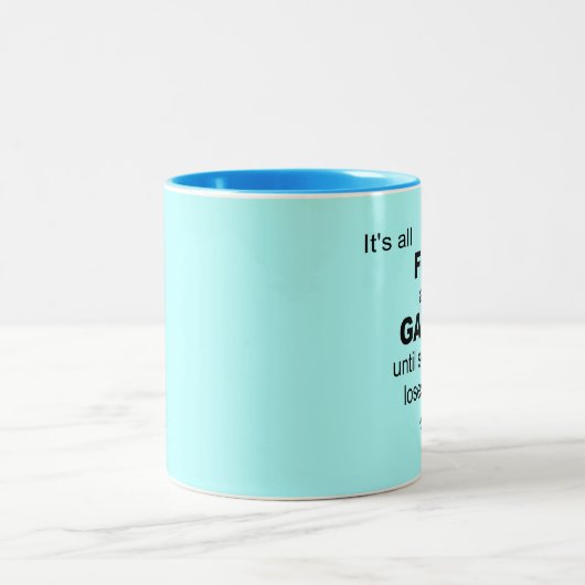 WiFiおもしろいインターネットの喪失 – 淡い青 ツートーンマグカップ (中央)