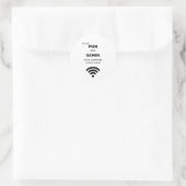 WiFiおもしろい Internet Tシャツの紛失 ラウンドシール (バッグ)