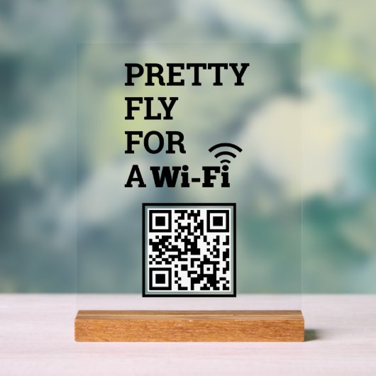 WifiかわいらしスキャンでQRコードを接続する アクリルサイン (ニュートラル)