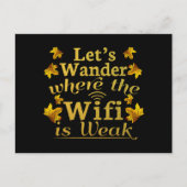 Wifiが弱い場所を歩き回る – ハイキングキャンプ ポストカード (正面)