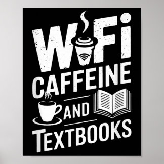 Wifiとカフェインと教科書 ポスター