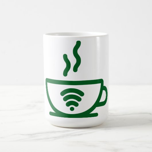 WiFiとコーヒーアイコンマグ コーヒーマグカップ (中央)