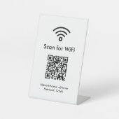 WiFiのスキャンカスタムQRコードプロフェッショナル 台座サイン (正面)