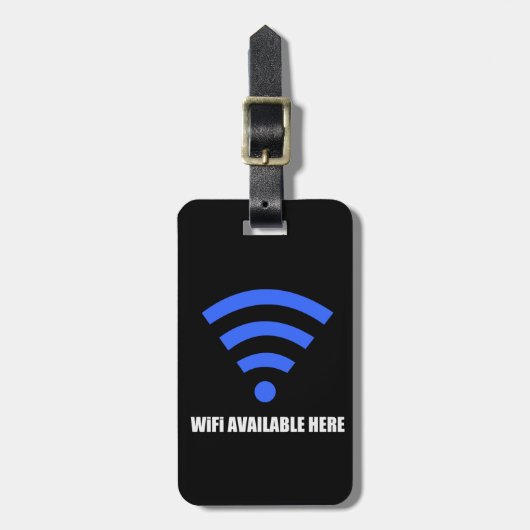 Wifiの利用できるここに荷物のラベル ラゲッジタグ (正面縦)