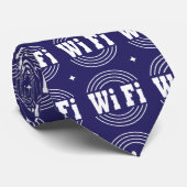 WiFiの白い青 ネクタイ (ロール)
