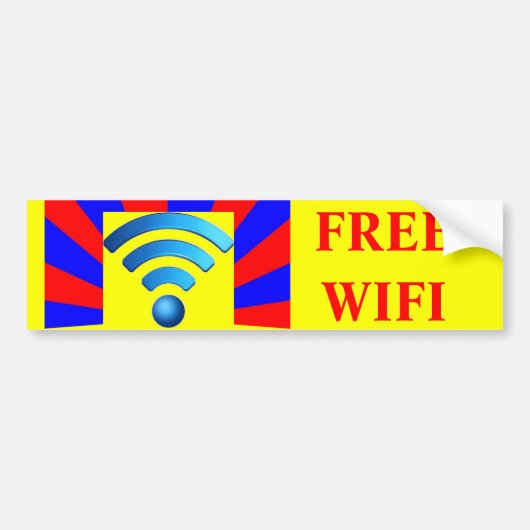 Wifiの自由なバンパーステッカー バンパーステッカー (正面)