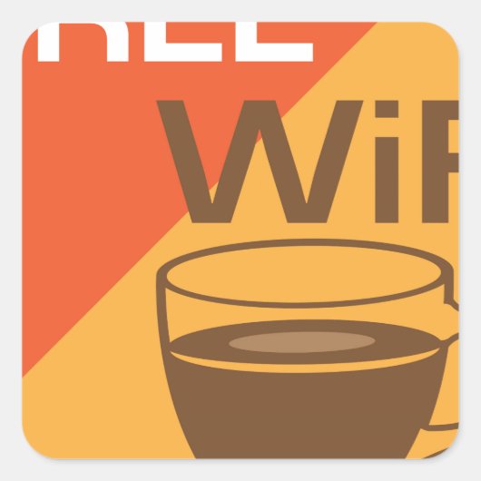 Wifiの自由な印 スクエアシール (正面)