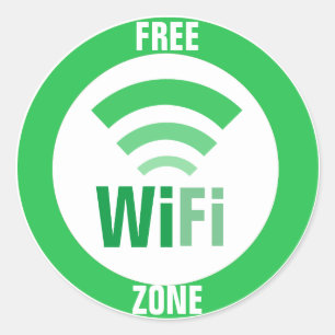 WiFiの自由な印 ラウンドシール