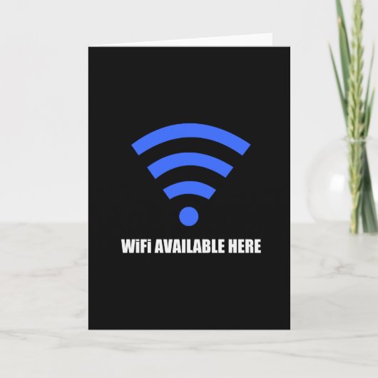 Wifiはここで利用可能なグリーティングカード カード (正面)