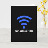Wifiはここで利用可能なグリーティングカード カード (黄色い花)