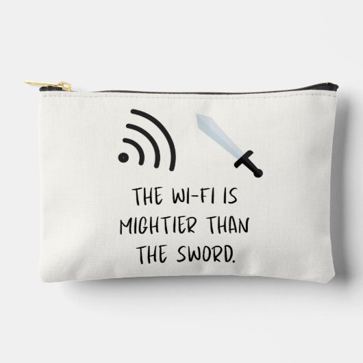 WiFiは剣よりも強い アクセサリーポーチ (正面)