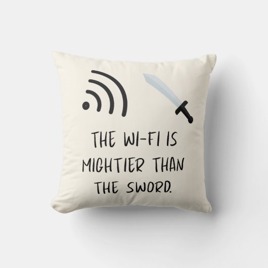 WiFiは剣よりも強し クッション (正面)