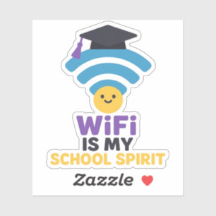 WiFiは私の学校の精神の学生おもしろい生活のビニール シール