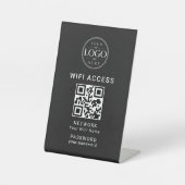 Wifiアクセス ビジネス会社ロゴ テーブルディスプレイ 台座サイン (正面)