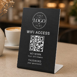 Wifiアクセス ビジネス会社ロゴ テーブルディスプレイ 台座サイン