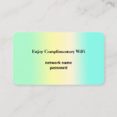 Wifiインターネットネットワークとパスワードゲスト 名刺 (裏面)