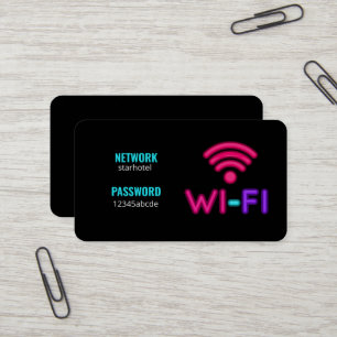 Wifiインターネットネットワークパスワード 名刺