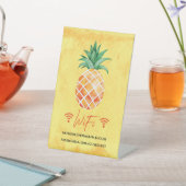 WiFiインターネットパスワードアイランドパイナップルバケーション 台座サイン (インサイチュ)