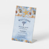 WiFiインターネットパスワードサマーシービーチ 台座サイン (正面)