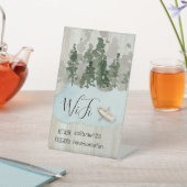 WiFiインターネットパスワードバケーションレイクハウスペデスタ 台座サイン (インサイチュ)