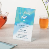 WiFiインターネットパスワードホームオフィスモダン 台座サイン (インサイチュ)