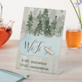 WiFiインターネットパスワードレイクハウス 台座サイン (インサイチュ)