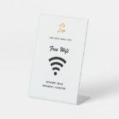 Wifiインターネットビジネスロゴ白 台座サイン (正面)