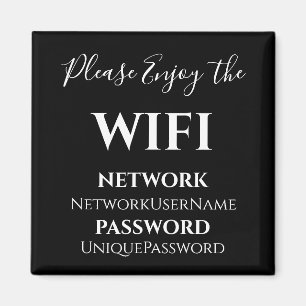 WiFiエレガントネットワークとパスワード マグネット