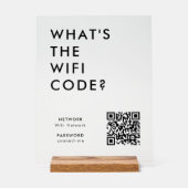 WiFiコードとは | WifiネットワークQRコード アクリルサイン (正面)