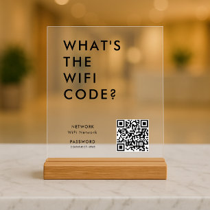 WiFiコードとは WifiネットワークQRコード アクリルサイン