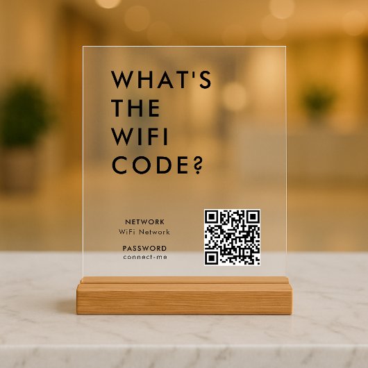 WiFiコードとは | WifiネットワークQRコード アクリルサイン