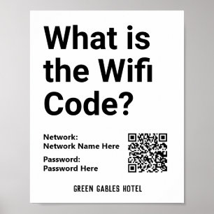 WiFiコードとQRコードの手順 ポスター