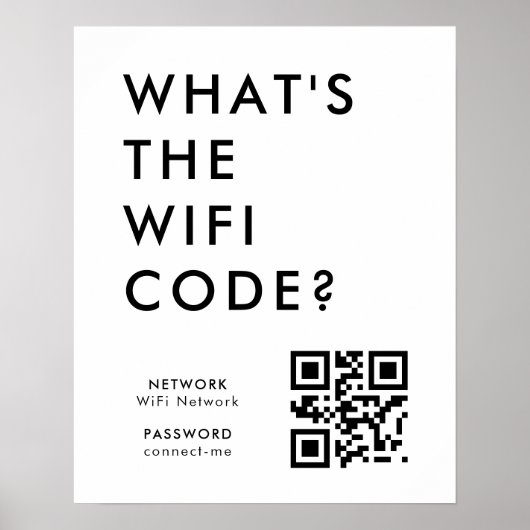 WiFiコードは何ですか？｜QRコードでスキャンして接続 ポスター (正面)