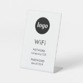 WiFiコードロゴ ビジネス インターネット 台座サイン (正面)