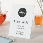 WiFiコードロゴ ビジネス インターネット 台座サイン (インサイチュ)