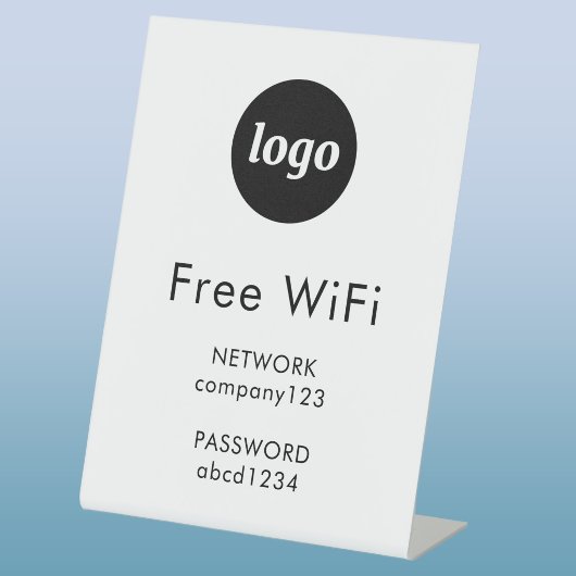 WiFiコードロゴ ビジネス インターネット 台座サイン