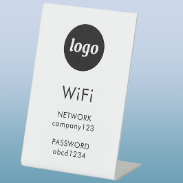 WiFiコードロゴ ビジネス インターネット 台座サイン