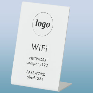 WiFiコードロゴ ビジネス インターネット 台座サイン