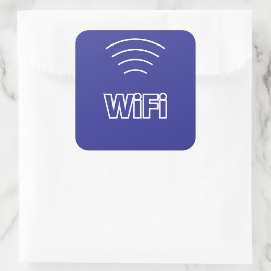 WiFiサイン スクエアシール (バッグ)