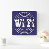 wifiサイン スクエア壁時計 (ホーム)