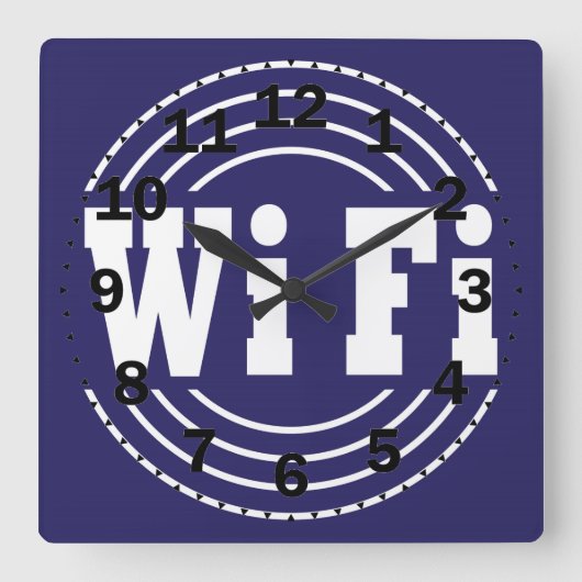 wifiサイン スクエア壁時計 (正面)