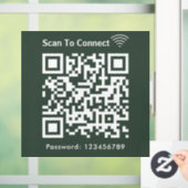 Wifiスキャンでパスワードを接続するQrコードフォレストグリーン ウィンドウサイン (ホーム)