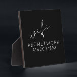 WiFiスタイリッシュパスワード記号ブラック フォトプラーク<br><div class="desc">このWiFiパスワー頼ドサインとWiFiパスワーお洒落ドの署名を使用してWiFiパスワースタイリッシュドを取得する必要が再び無くなる。ブラックのプラークデザインはあらゆる装飾を補完し、白いレタリングはパスワードの簡単を作読ります。自宅、オフィス、またはビジネスで来の簡単表示のためのイーゼル付き5.25x5.25プラーク。個人カスタマイズtouch用のWiFiパスワードと共に。</div>